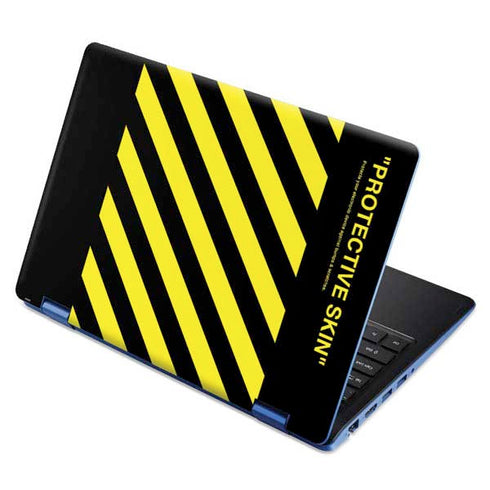 Black and Yellow Stripes Aspire R11 11.6in Skin