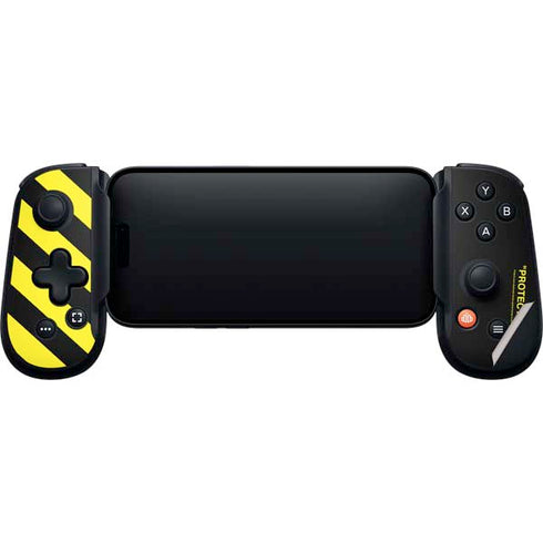 Black and Yellow Stripes Backbone One for iPhone Game Controller Skin