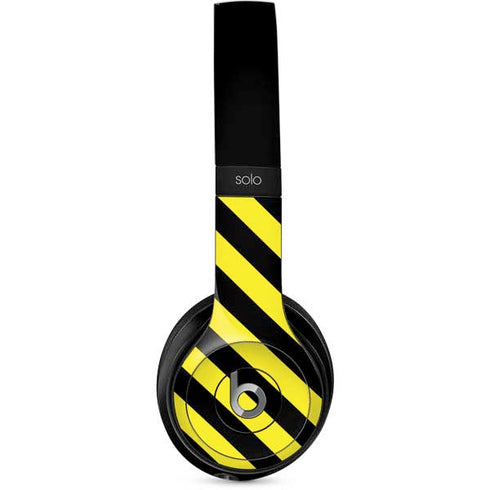 Black and Yellow Stripes Beats Solo 2 Wired Skin
