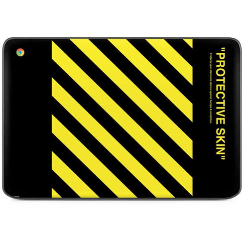 Black and Yellow Stripes HP Chromebook Skin