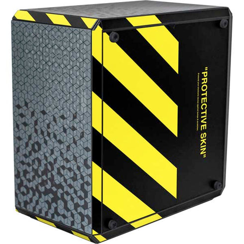 Black and Yellow Stripes Cooler Master MasterBox Q300L Mini Tower Skin