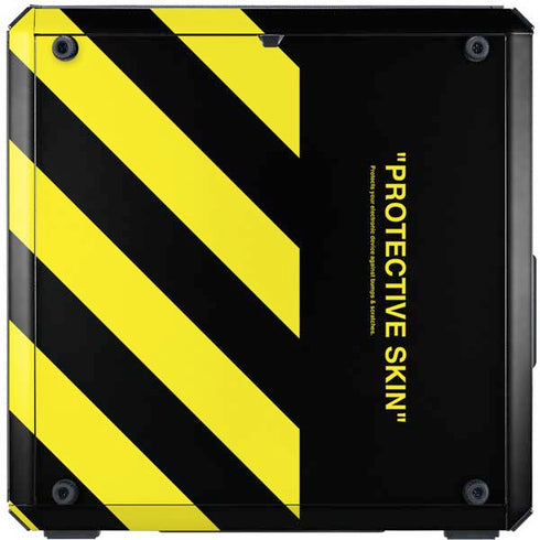 Black and Yellow Stripes Cooler Master MasterBox Q300L Mini Tower Skin