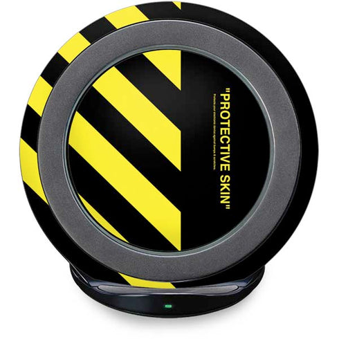 Black and Yellow Stripes Fast Charge Wireless Charging Stand Skin