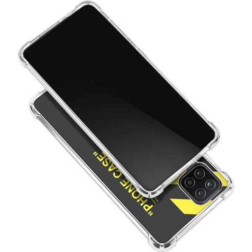 Black and Yellow Stripes Galaxy A12 Clear Case