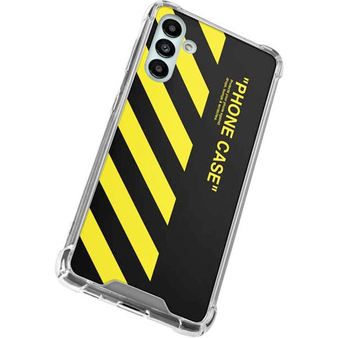 Black and Yellow Stripes Galaxy A13 5G Clear Case