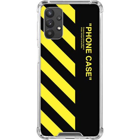 Black and Yellow Stripes Galaxy A32 5G Clear Case