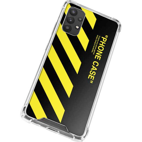 Black and Yellow Stripes Galaxy A32 5G Clear Case