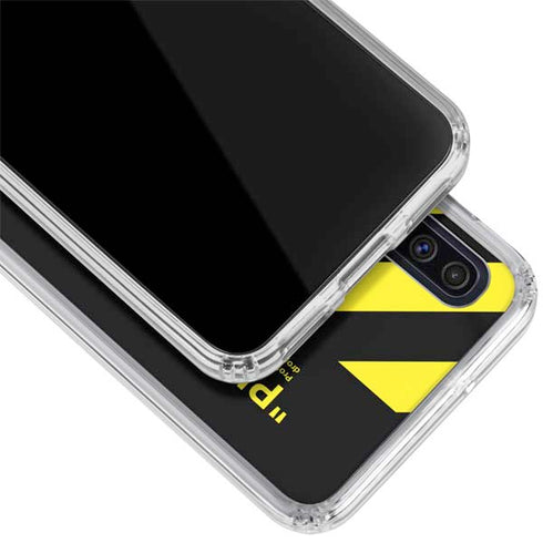 Black and Yellow Stripes Galaxy A50 Clear Case