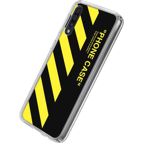 Black and Yellow Stripes Galaxy A50 Clear Case