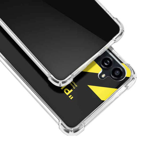 Black and Yellow Stripes Galaxy A54 5G Clear Case