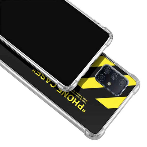 Black and Yellow Stripes Galaxy A71 5G Clear Case