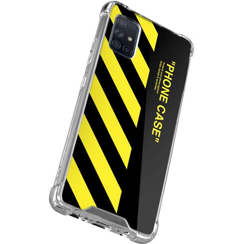 Black and Yellow Stripes Galaxy A71 5G Clear Case