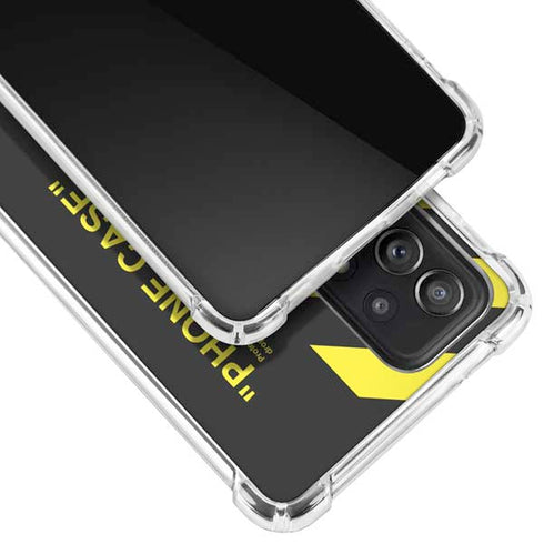 Black and Yellow Stripes Galaxy A72 5G Clear Case