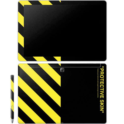 Black and Yellow Stripes Galaxy Book 12in Skin