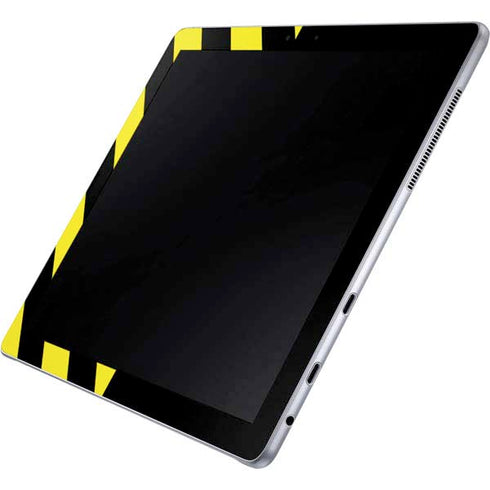 Black and Yellow Stripes Galaxy Book 12in Skin