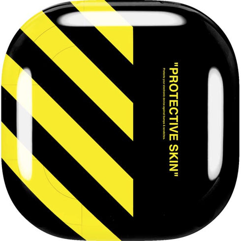Black and Yellow Stripes Galaxy Buds Live Skin