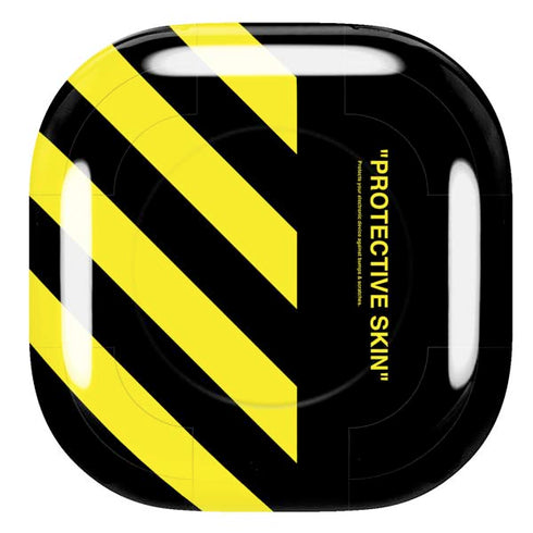 Black and Yellow Stripes Galaxy Buds Live Skin