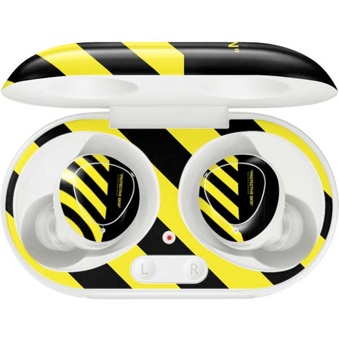 Black and Yellow Stripes Galaxy Buds Plus Skin