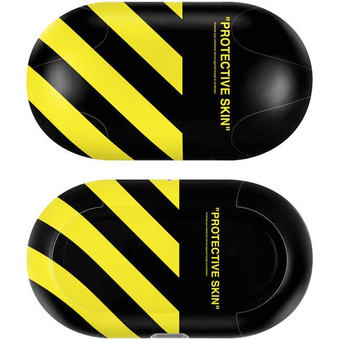 Black and Yellow Stripes Galaxy Buds Plus Skin