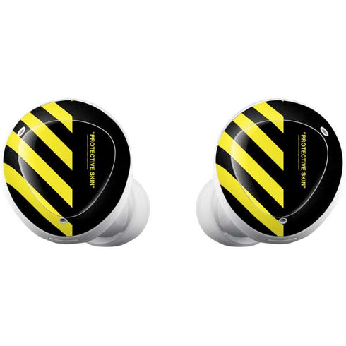 Black and Yellow Stripes Galaxy Buds Plus Skin