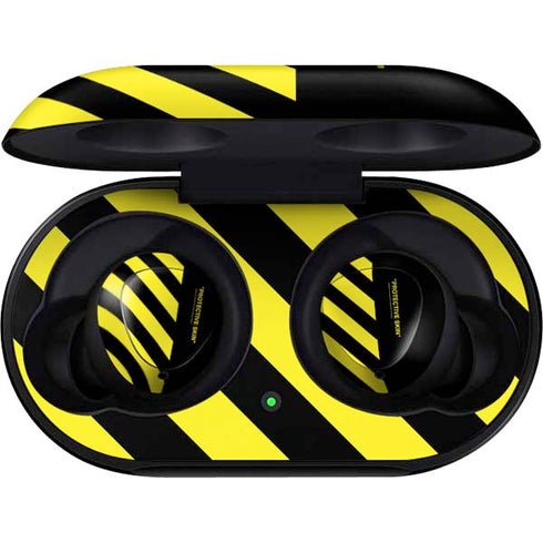 Black and Yellow Stripes Galaxy Buds Skin