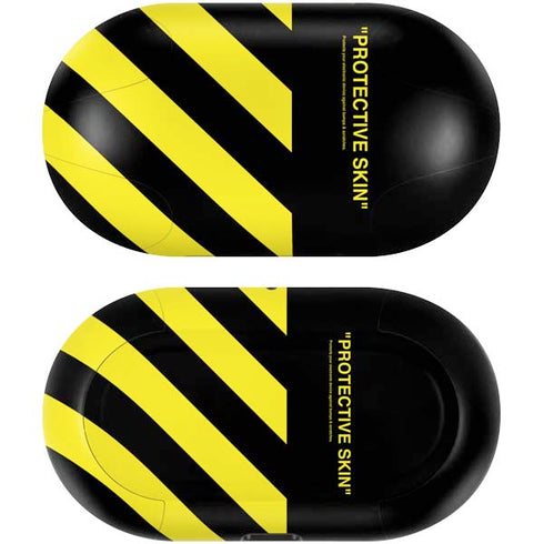 Black and Yellow Stripes Galaxy Buds Skin
