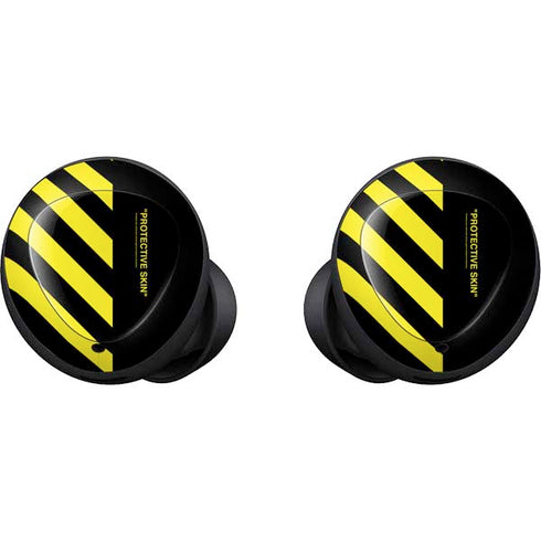 Black and Yellow Stripes Galaxy Buds Skin