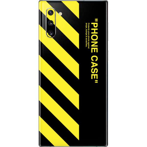 Black and Yellow Stripes Galaxy Note 10 Skin