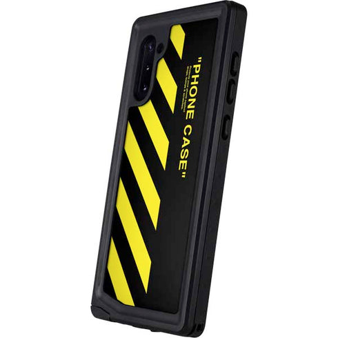 Black and Yellow Stripes Galaxy Note 10 Waterproof Case