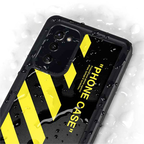 Black and Yellow Stripes Galaxy Note20 5G Waterproof Case