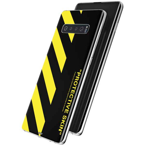 Black and Yellow Stripes Galaxy S10 Skin