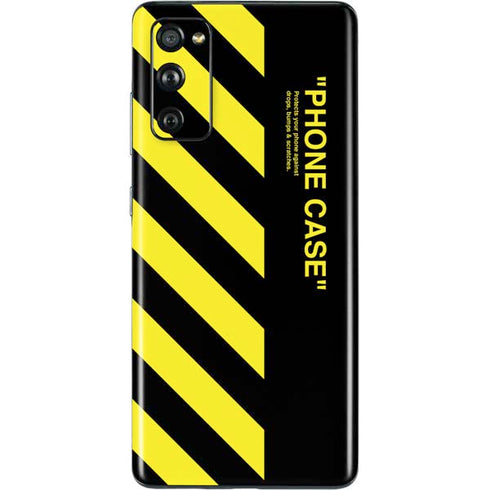 Black and Yellow Stripes Galaxy S20 Fan Edition Skin