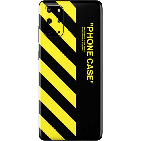 Black and Yellow Stripes Galaxy S20 Plus Skin