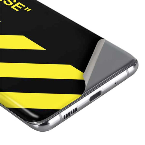 Black and Yellow Stripes Galaxy S20 Plus Skin