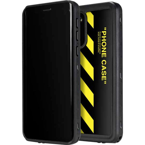 Black and Yellow Stripes Galaxy S20 Plus Waterproof Case