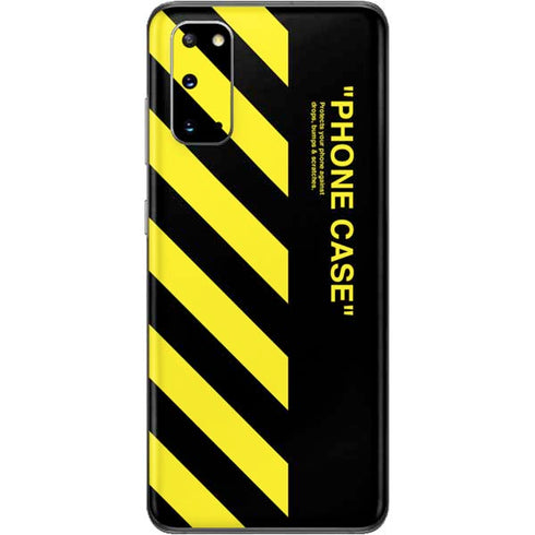 Black and Yellow Stripes Galaxy S20 Skin
