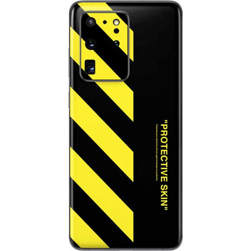 Black and Yellow Stripes Galaxy S20 Ultra 5G Skin