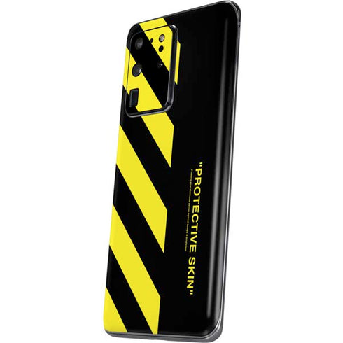 Black and Yellow Stripes Galaxy S20 Ultra 5G Skin