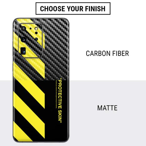 Black and Yellow Stripes Galaxy S20 Ultra 5G Skin