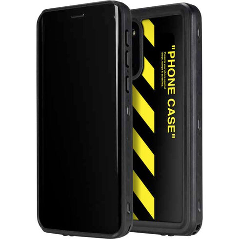Black and Yellow Stripes Galaxy S20 Waterproof Case