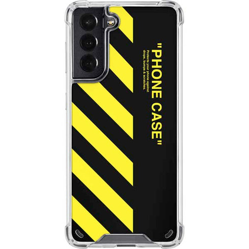 Black and Yellow Stripes Galaxy S21 5G Clear Case