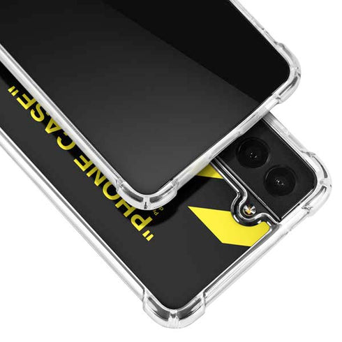 Black and Yellow Stripes Galaxy S21 FE Clear Case