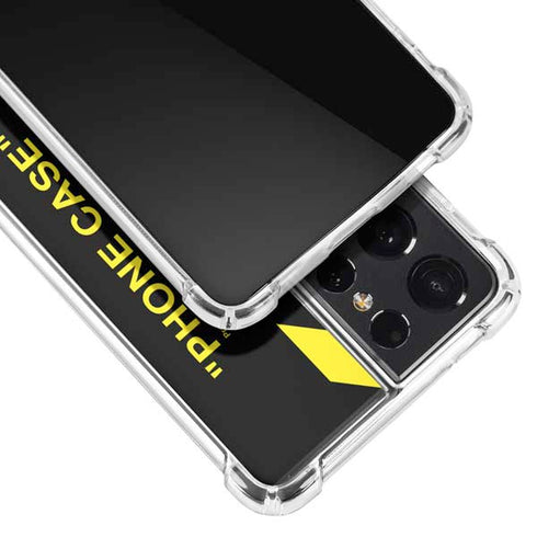 Black and Yellow Stripes Galaxy S21 Ultra 5G Clear Case