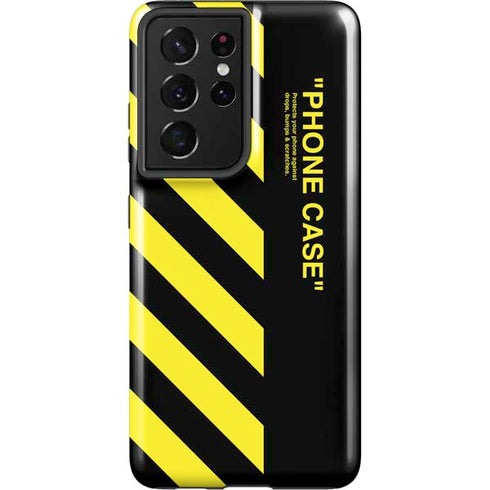 Black and Yellow Stripes Galaxy S21 Ultra 5G Pro Case
