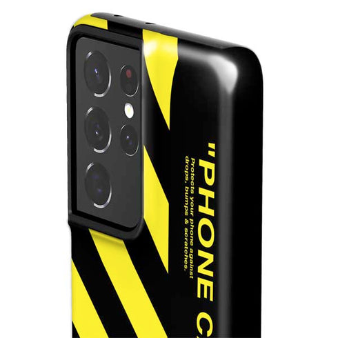 Black and Yellow Stripes Galaxy S21 Ultra 5G Pro Case