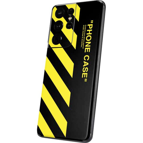 Black and Yellow Stripes Galaxy S21 Ultra 5G Skin