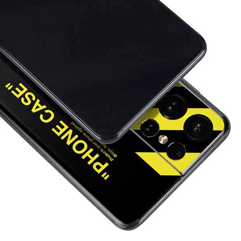 Black and Yellow Stripes Galaxy S21 Ultra 5G Skin