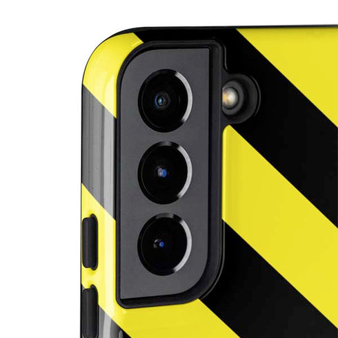 Black and Yellow Stripes Galaxy S22 Plus Pro Case