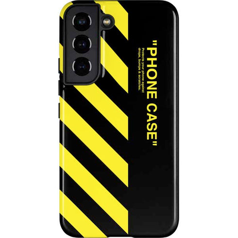 Black and Yellow Stripes Galaxy S22 Pro Case