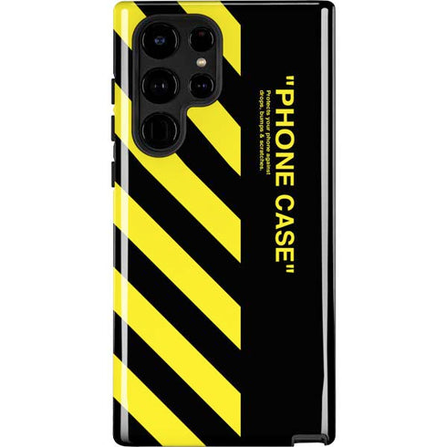 Black and Yellow Stripes Galaxy S22 Ultra Pro Case